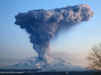 erupce vulkánu na Kamčatce