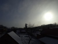Slunce nad sněhem
