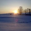 zimní zapad slunce