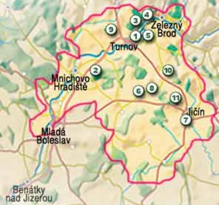 Turustická oblast v okolí Jičína a Mladé Boleslavi