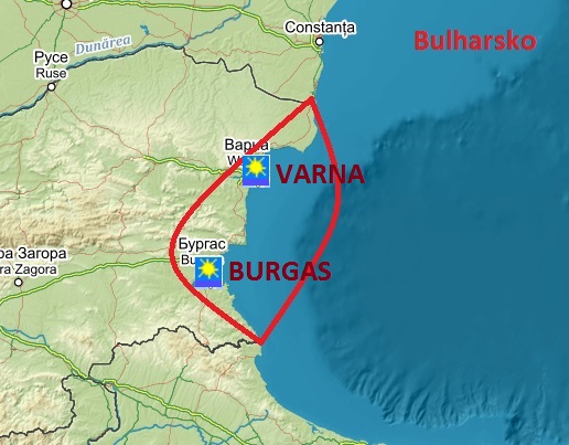 Mapa Bulharska